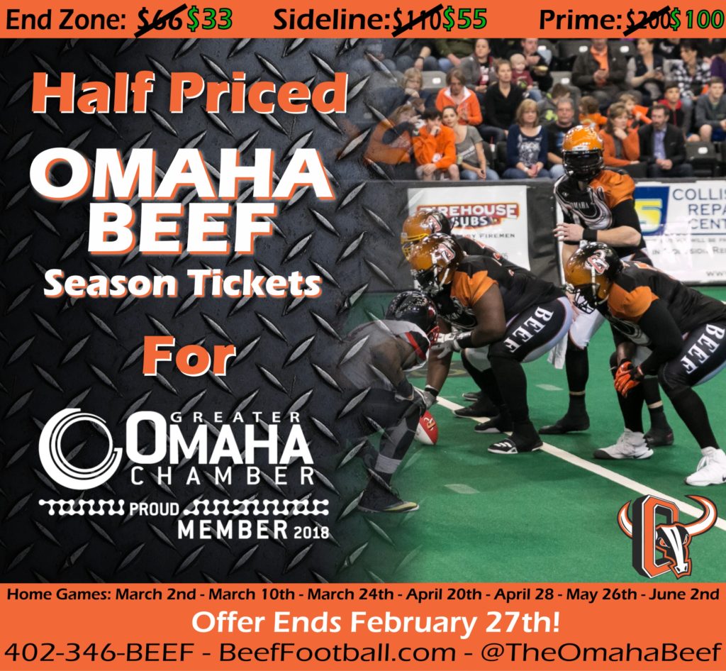 Half Priced Omaha Beef Season Tickets! Greater Omaha Chamber