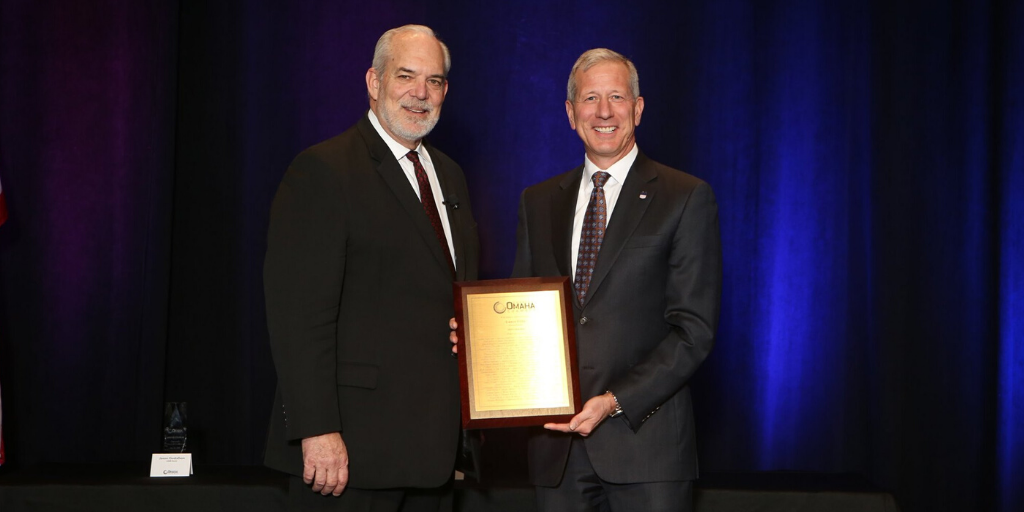 David G. Brown and Lance Fritz at 2020 Annual Meeting