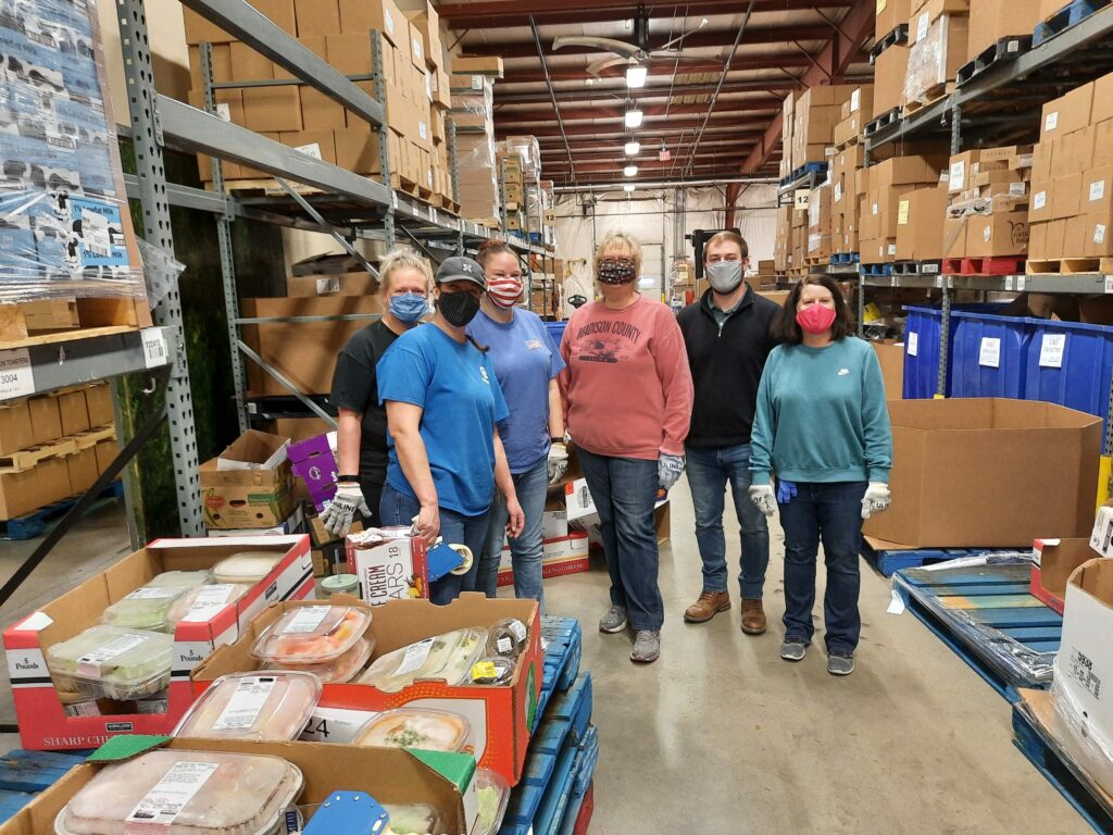 NMC employees at the food bank