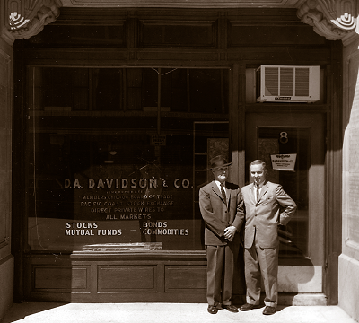 Historical photo of DA Davidson's first office