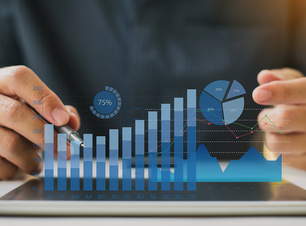 Businessman investment consultant analyzing company financial re