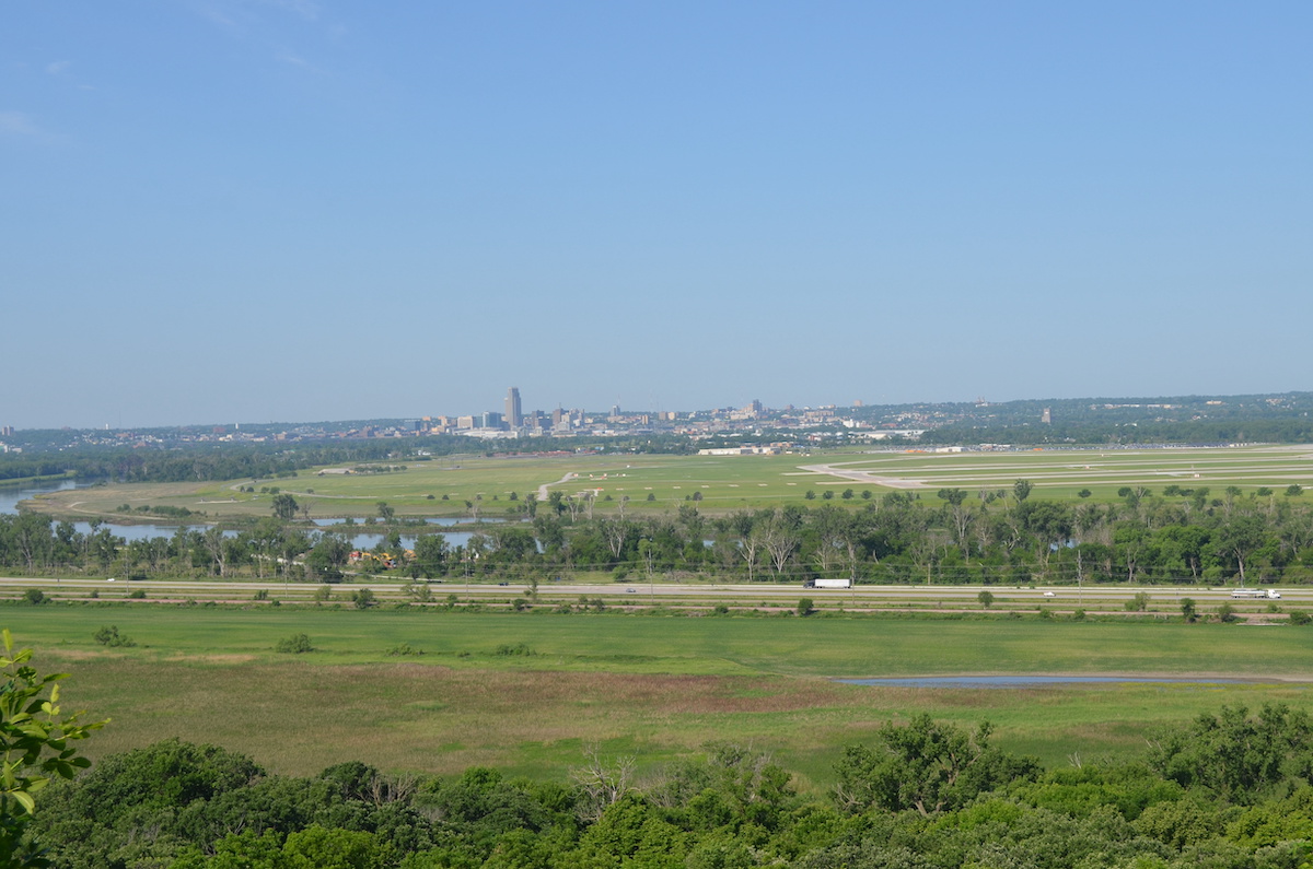 Late Spring in Iowa: Looking Across the Missouri River to Downtown Omaha