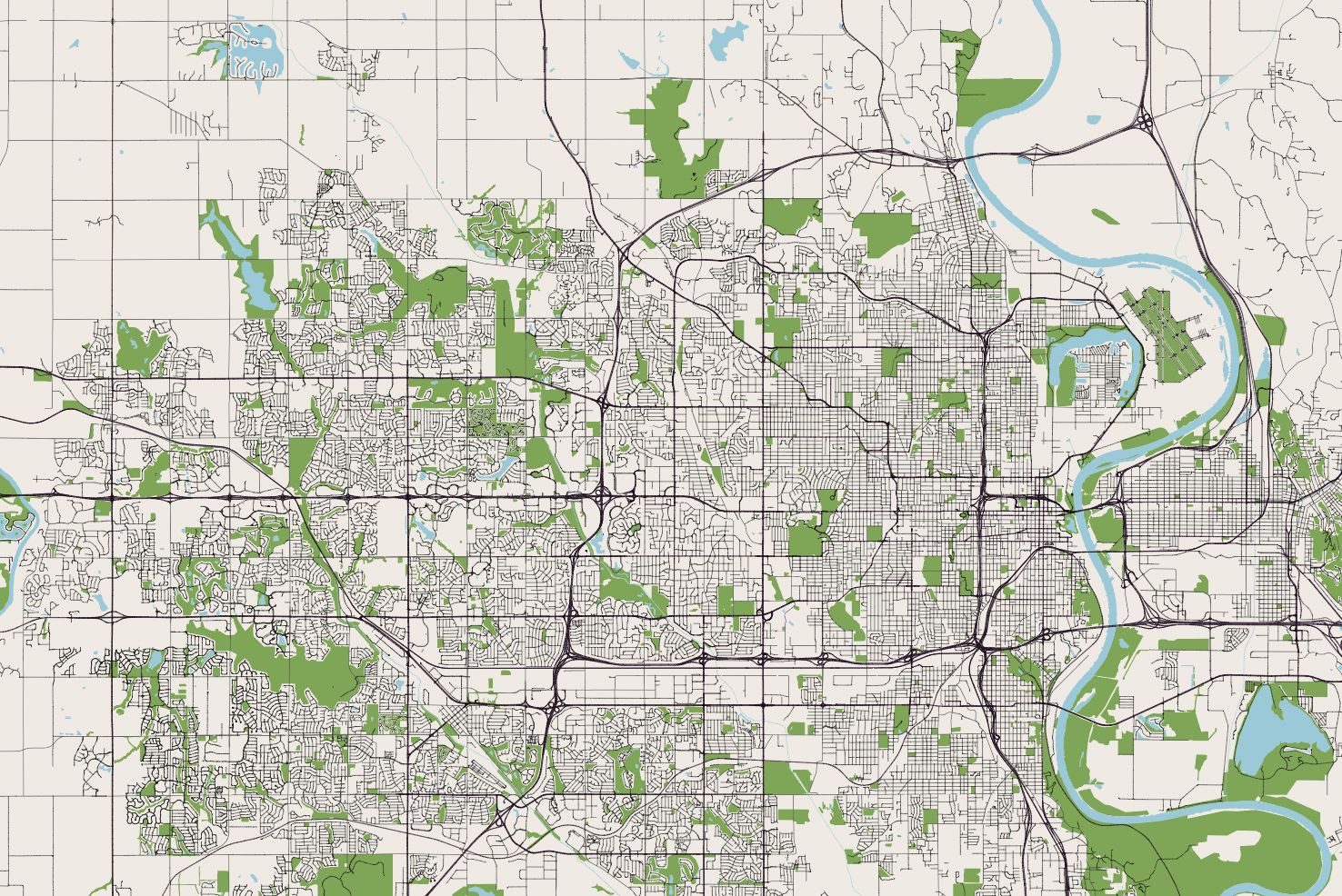 Omaha Interstate System Map