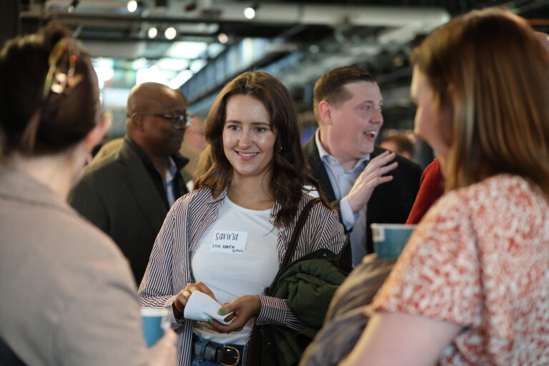February 2026 Coffee & Contacts at the Kiewit Luminarium taken by Madison Kielty (chamber staff)